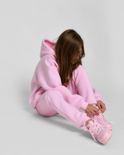 Підлітковий спортивний костюм на флісі 52683, Колір: Рожевий, Розмір: 122, зображення 6