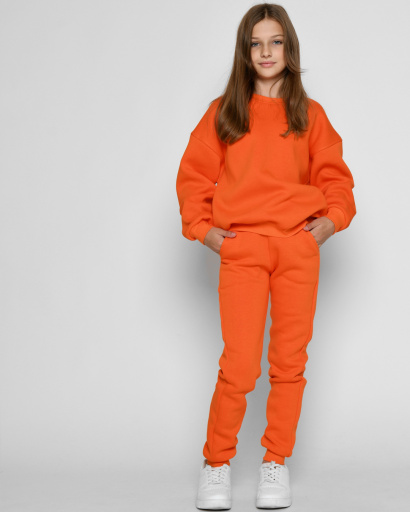 Подростковый костюм на флисе 52684, Цвет: Оранжевый, Размер: 140 см, изображение 7