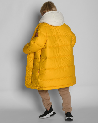 Жовтий пуховик для дівчат 54356, Колір: Жовтий, Розмір: 116, зображення 2