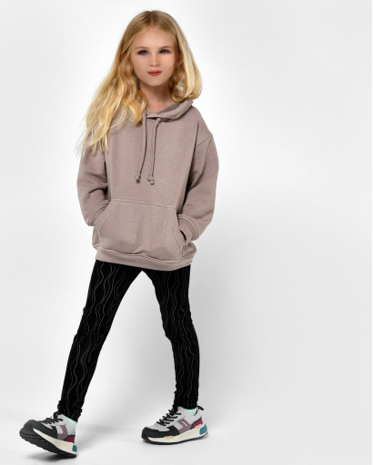Детский худи унисекс цвет бежевый 55702, Цвет: Бежевый, Размер: 140 см, изображение 4