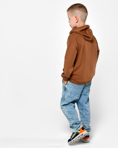 Детский худи унисекс цвета кемел 55704, Цвет: Кемел, Размер: 110, изображение 3