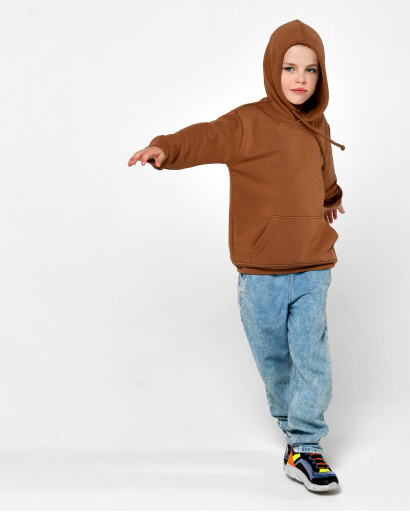 Детский худи унисекс цвета кемел 55704, Цвет: Кемел, Размер: 110, изображение 5