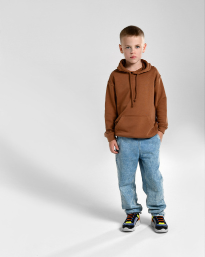 Детский худи унисекс цвета кемел 55704, Цвет: Кемел, Размер: 110, изображение 6