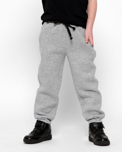 Утеплені дитячі штани в сірому кольорі 30127, Колір: Сірий, Розмір: 98, зображення 4