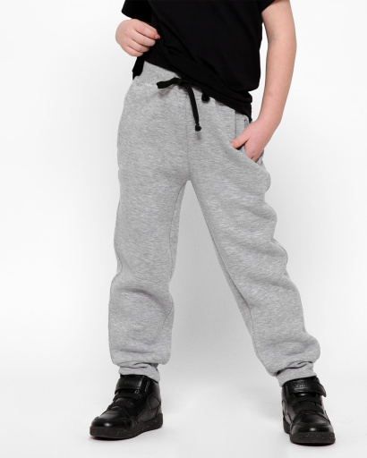 Утеплені дитячі штани в сірому кольорі 30127, Колір: Сірий, Розмір: 98, зображення 5