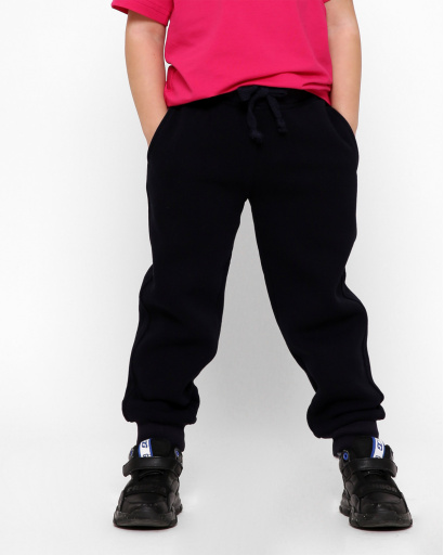 Утеплені дитячі штани в синьому кольорі 30129, Колір: Синій, Розмір: 92, зображення 2