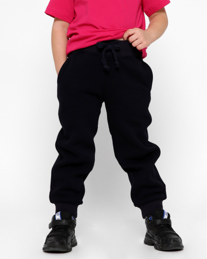 Утеплені дитячі штани в синьому кольорі 30129, Колір: Синій, Розмір: 92, зображення 3