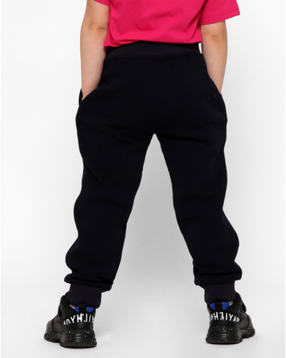 Утеплені дитячі штани в синьому кольорі 30129, Колір: Синій, Розмір: 92, зображення 4