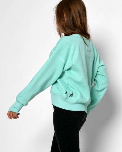 Подростковый свитшот с вышивкой "Shake it off" 52542, Цвет: Мята, Размер: 122, изображение 4