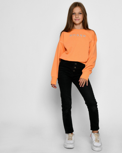 Подростковый свитшот с вышивкой "Shake it off" 52543, Цвет: Оранжевый, Размер: 158, изображение 6