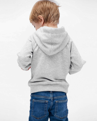 Дитячий сірий  худі без принта 32003, Колір: Сірий, Розмір: 92, зображення 2