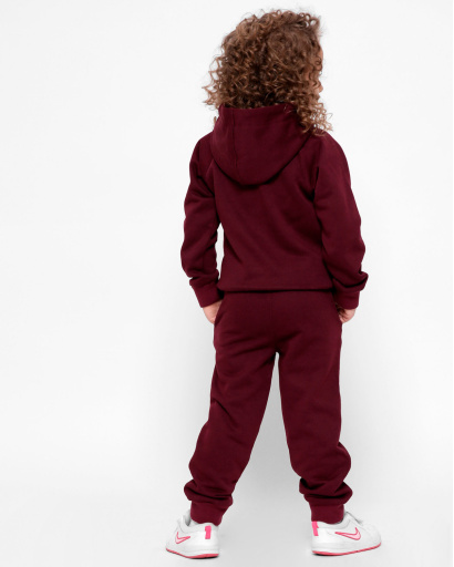 Детское худи без принта 32004, Цвет: Бургунди, Размер: 92, изображение 4