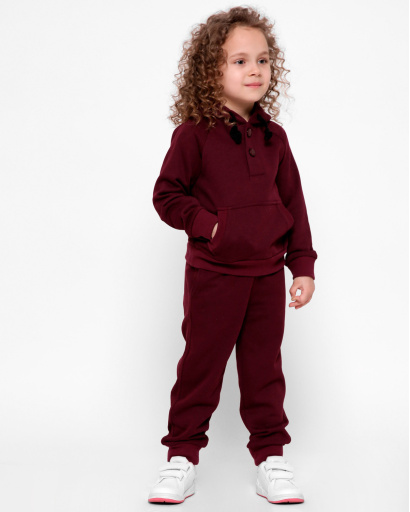 Детское худи без принта 32004, Цвет: Бургунди, Размер: 92, изображение 6