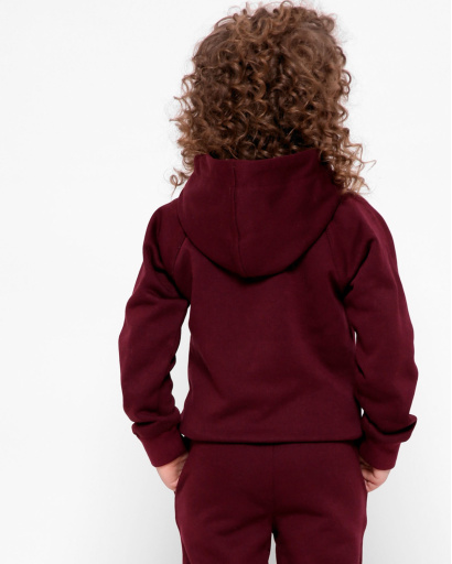 Детское худи без принта 32004, Цвет: Бургунди, Размер: 92, изображение 7