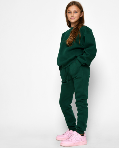 Підлітковий костюм на флісі 52557, Колір: Зелений, Розмір: 122, зображення 2