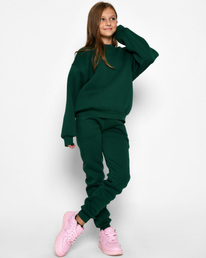 Підлітковий костюм на флісі 52557, Колір: Зелений, Розмір: 122, зображення 5