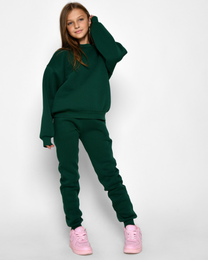 Підлітковий костюм на флісі 52557, Колір: Зелений, Розмір: 122, зображення 6