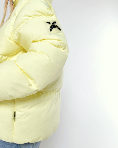 Желтый детский пуховик 56047, Цвет: Жёлтый, Размер: 122, изображение 6
