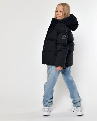 Детский зимний пуховик черного цвета 56045, Цвет: Черный, Размер: 122, изображение 6