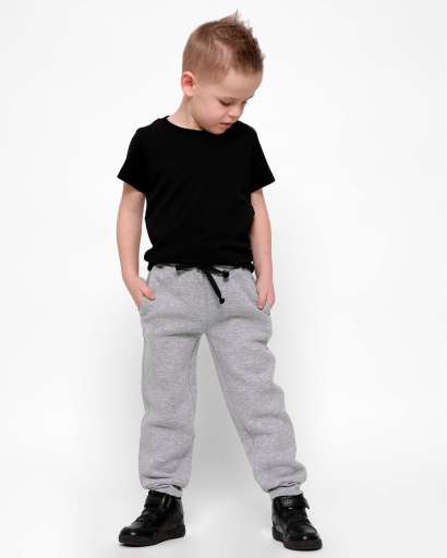 Дитячі спортивні штани в сірому кольорі 32010, Колір: Сірий, Розмір: 92, зображення 2