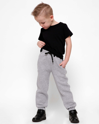 Дитячі спортивні штани в сірому кольорі 32010, Колір: Сірий, Розмір: 92, зображення 3