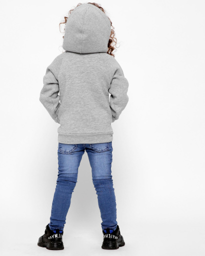 Детское худи на флисе 30450, Цвет: Серый, Размер: 92, изображение 3