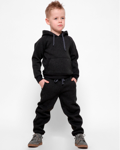 Детское худи на флисе 30451, Цвет: Графит, Размер: 92, изображение 3