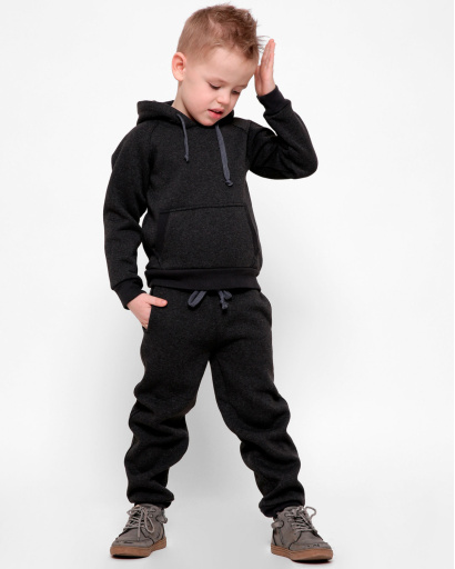 Детское худи на флисе 30451, Цвет: Графит, Размер: 92, изображение 4