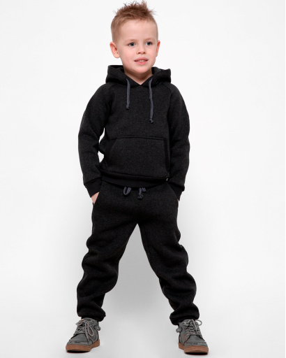 Детское худи на флисе 30451, Цвет: Графит, Размер: 92, изображение 6