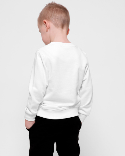 Дитячий однотонний світшот білого кольору 31991, Колір: Білий, Розмір: 92, зображення 5