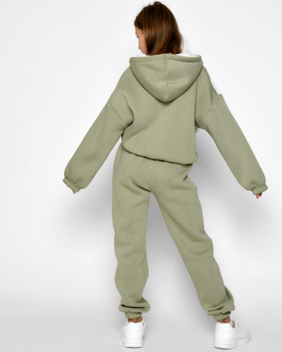 Подростковый спортивный костюм оливковый 53157, Цвет: Хаки, Размер: 122, изображение 4