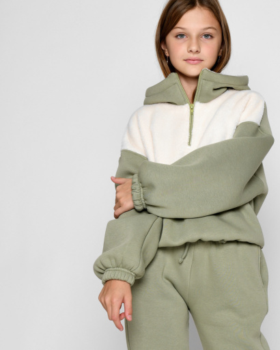 Подростковый спортивный костюм оливковый 53157, Цвет: Хаки, Размер: 122, изображение 5