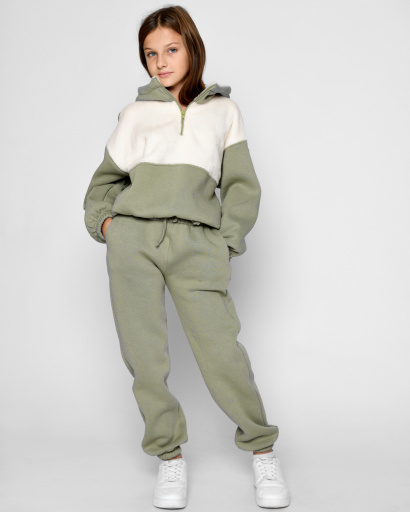Подростковый спортивный костюм оливковый 53157, Цвет: Хаки, Размер: 122, изображение 6