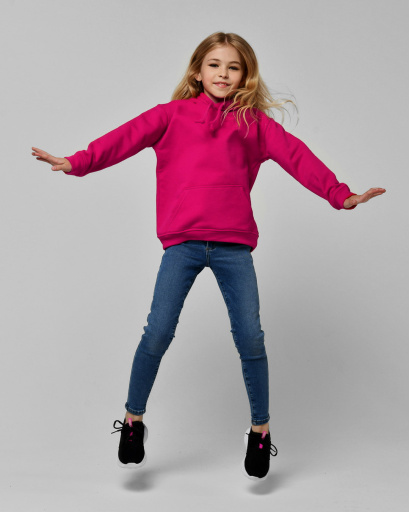 Детский худи с капюшоном цвет малина 38464, Цвет: Малина, Размер: 122, изображение 3