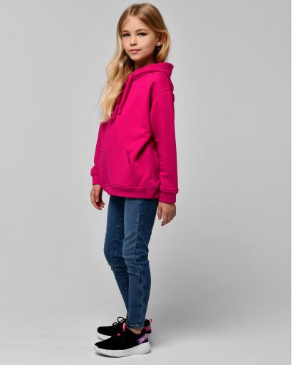 Детский худи с капюшоном цвет малина 38464, Цвет: Малина, Размер: 122, изображение 4