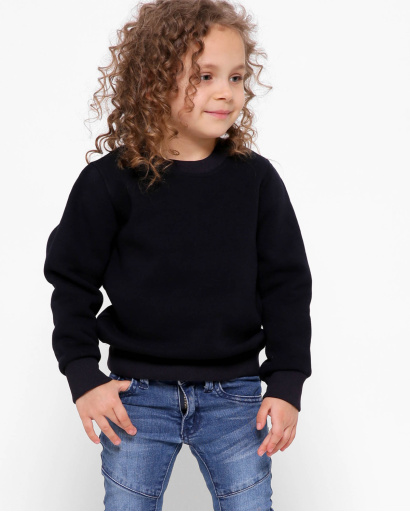 Дитячий світшот на флісі колір синій 30424, Колір: Синій, Розмір: 92, зображення 2