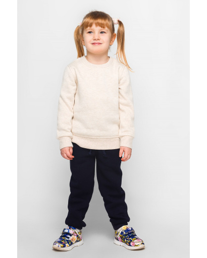 Детский свитшот на флисе цвет бежевый 30425, Цвет: Бежевый, Размер: 92, изображение 3