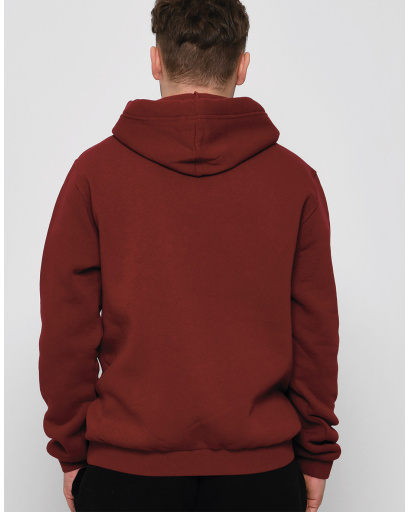 Чоловічий бордовий худі з капюшоном 29989, Колір: Бордовий, Розмір: S, зображення 2