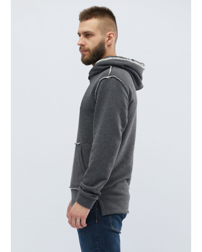 Мужское худи с капюшоном цвет антрацит 31863, Цвет: Графит, Размер: S, изображение 2