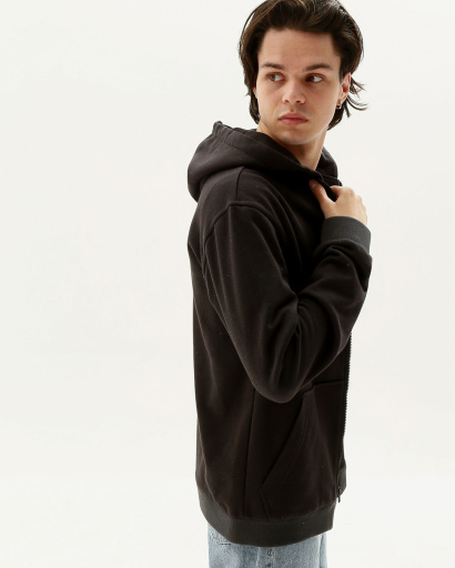 Мужская спортивная кофта на молнии, графит 31939, Цвет: Графит, Размер: M, изображение 2