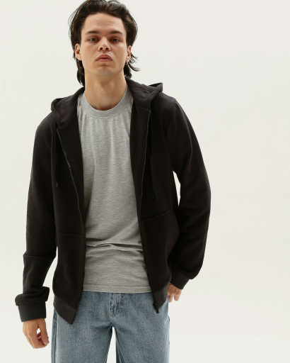 Мужская спортивная кофта на молнии, графит 31939, Цвет: Графит, Размер: M, изображение 3