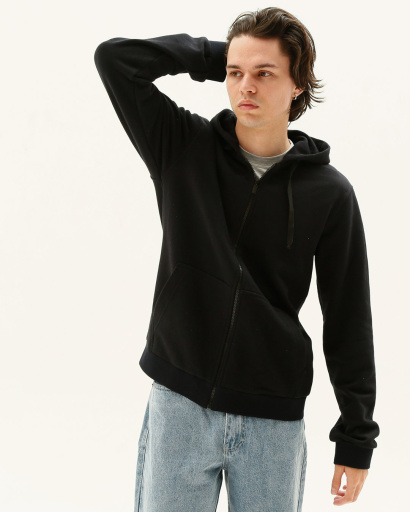 Мужская спортивная кофта на молнии, синий 31940, Цвет: Темно-синий, Размер: M, изображение 4