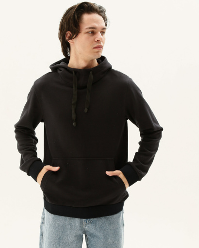 Мужское худи темно-синего цвета 31858, Цвет: Темно-синий, Размер: S, изображение 2