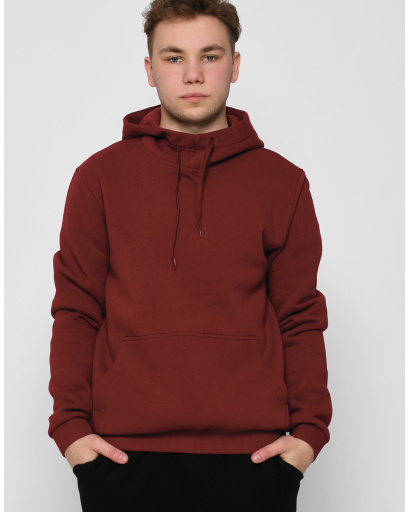 Мужской бордовый худи 29933, Цвет: Бордовый, Размер: XL, изображение 2
