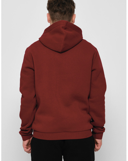 Мужской бордовый худи 29933, Цвет: Бордовый, Размер: XL, изображение 3