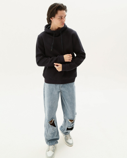 Мужской синий худи 29934, Цвет: Синий, Размер: XL, изображение 4