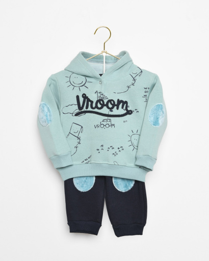 Костюм на флисе для малышей 53190, Цвет: Мята, Размер: 86, изображение 2