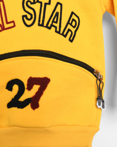 Детский костюм на флисе all star 53194, Цвет: Жёлтый, Размер: 110, изображение 4