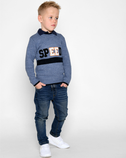 Детский свитер "SPEED" 53231, Цвет: Джинс, Размер: 110, изображение 2