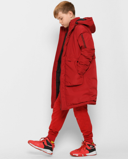 Червона зимова куртка для хлопчика 43501, Колір: Червоний, Розмір: 128, зображення 3